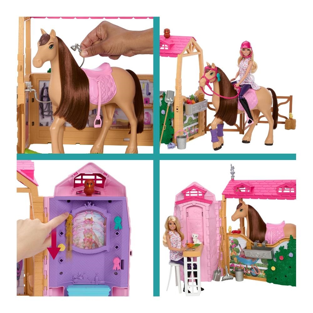 Кукла модельная Barbie с лошадью и конюшней оригинал HXJ44 - фото 7