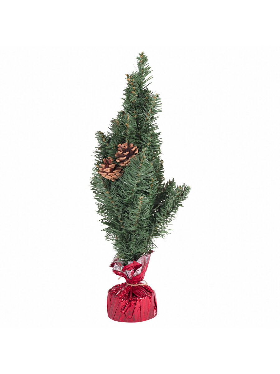 Новогодняя елка Золотая сказка искусственная декоративная 50 см зеленая с гирляндой и игрушками - фото 7