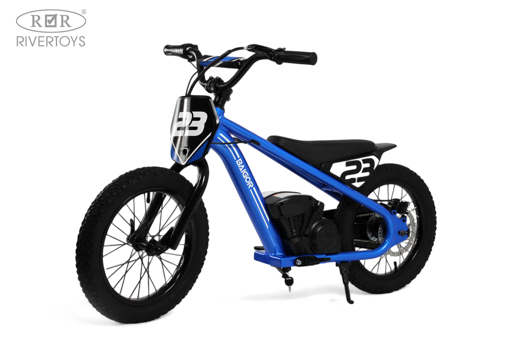 Электромотоцикл RIVERTOYS A001AA-MOTO-BLUE - фото 1
