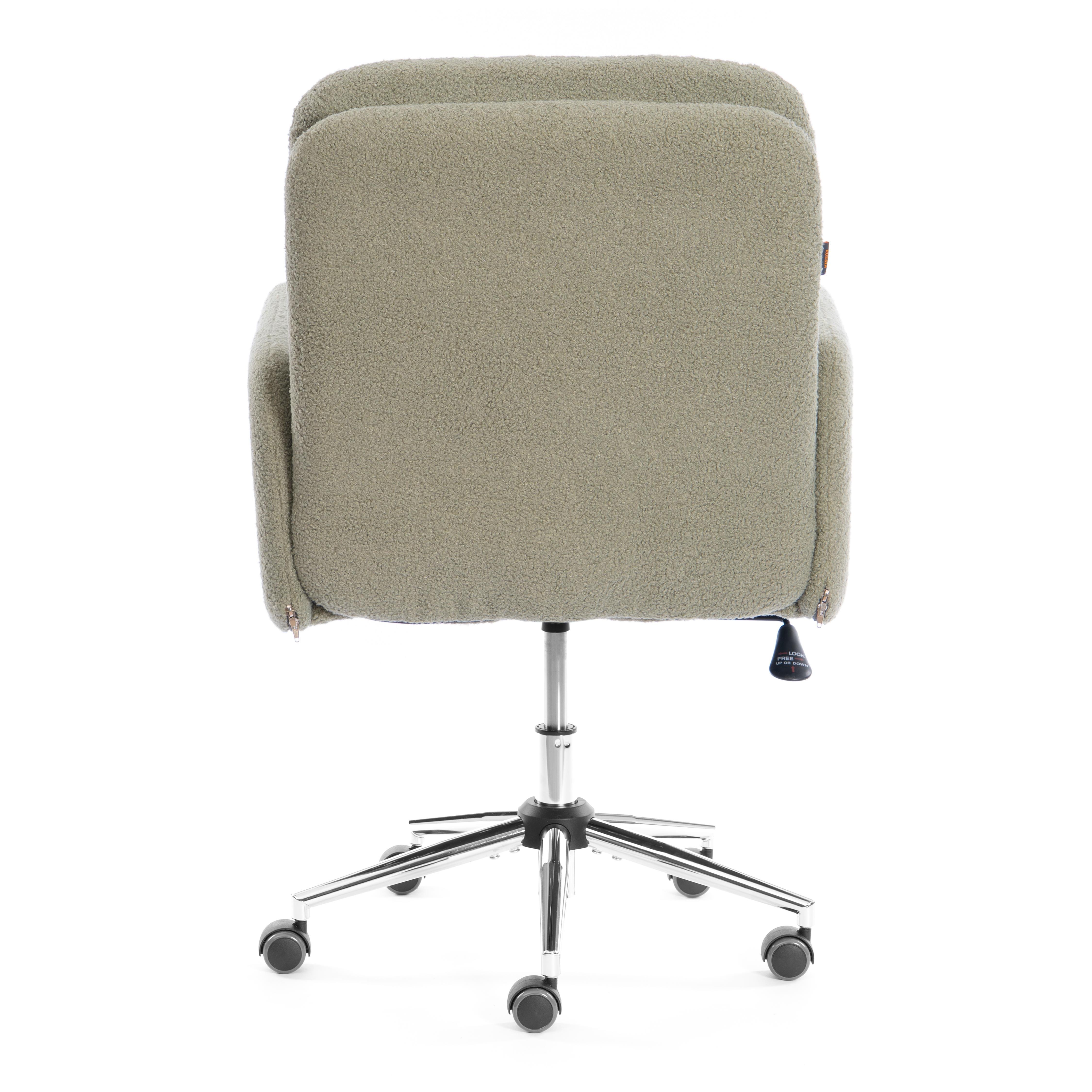 Компьютерное кресло TETCHAIR Dover хром, букле, олива - фото 5