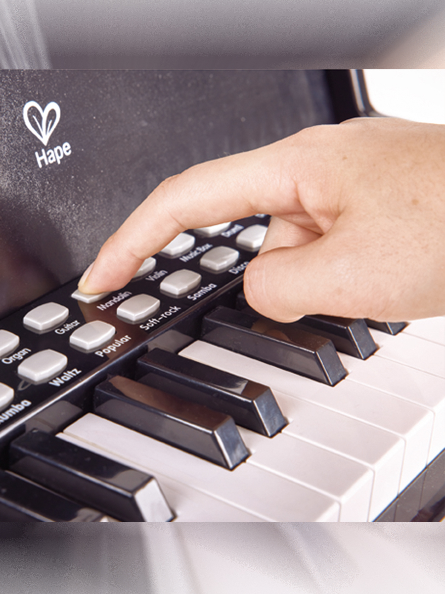 Игрушка музыкальная Hape Пианино черное детское пианино - фото 7