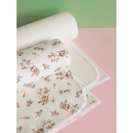 Пеленки для новорожденного Baby Nice хлопок 90х120 Зайчики 2 шт