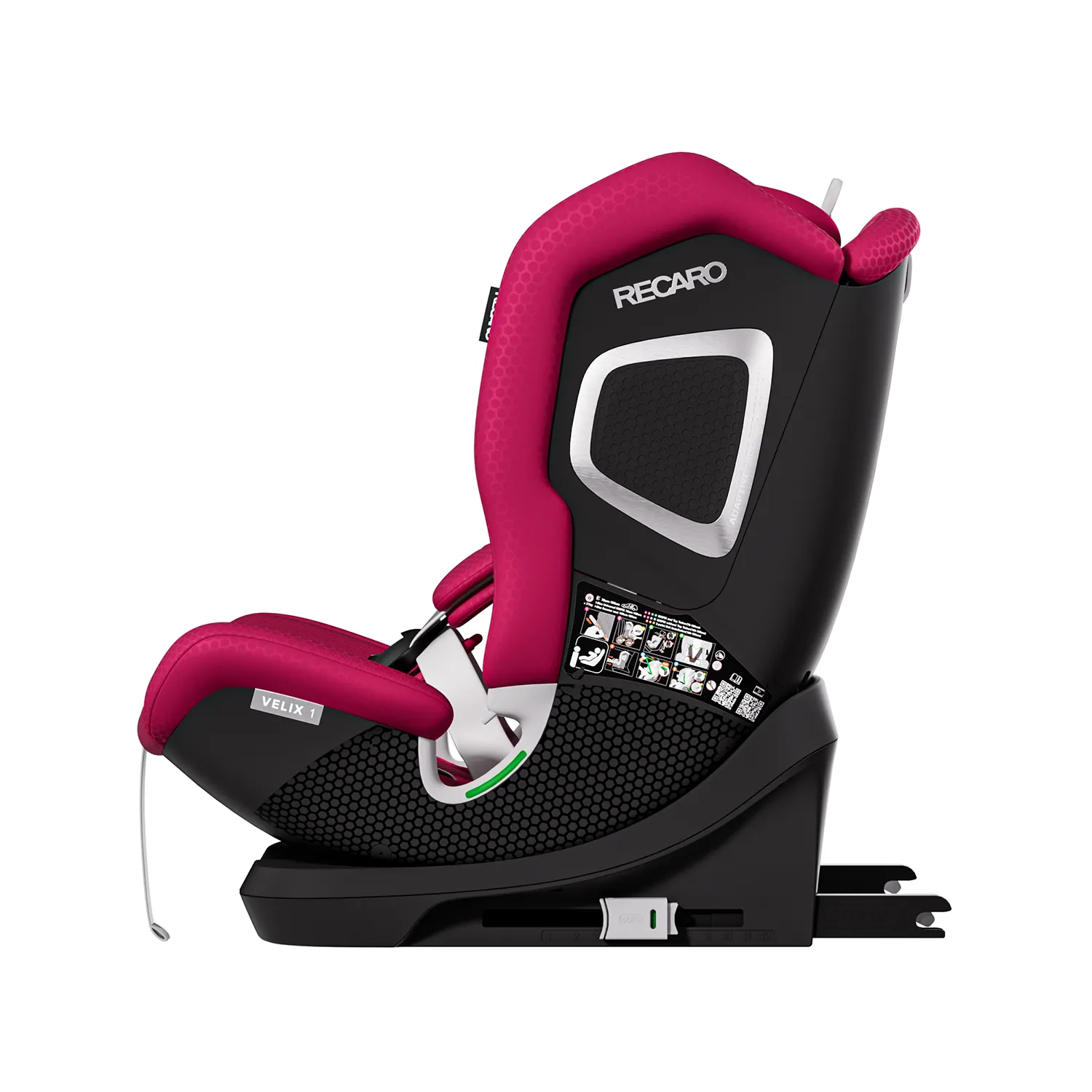 Автокресло Recaro Velix 1 Isofix 1/2/3 (9-36 кг) розовый - фото 6