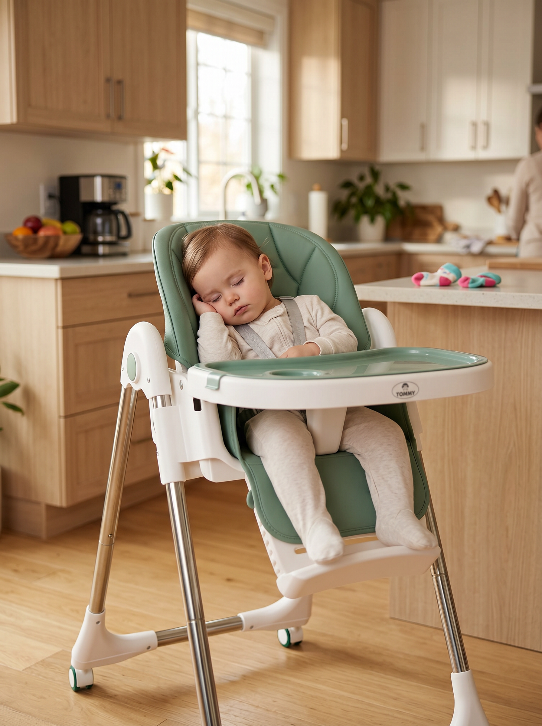 Стульчик для кормления TOMMY Health happy зеленый - фото 2