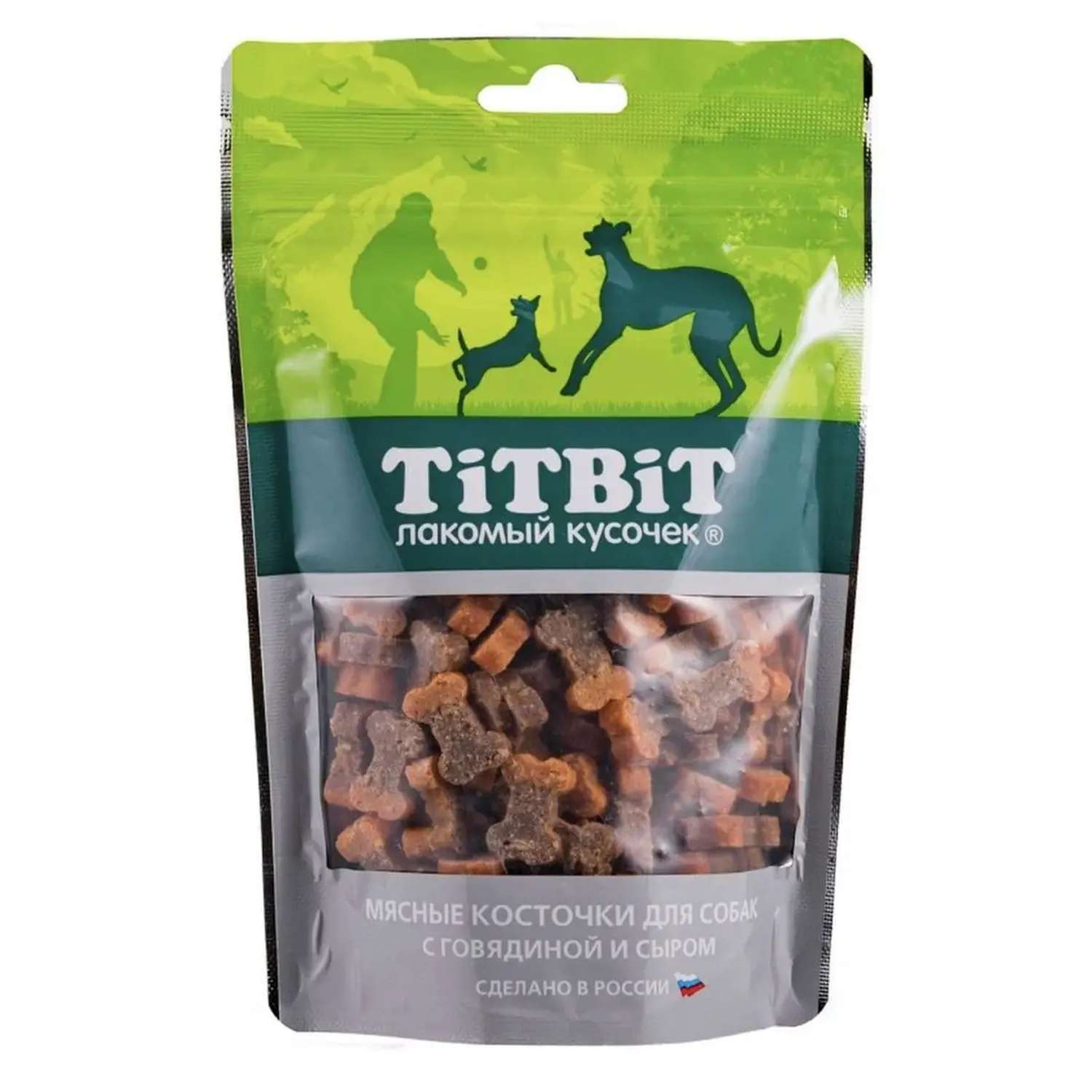 Косточки мясные для собак TITBIT с говядиной и сыром 145г - фото 1