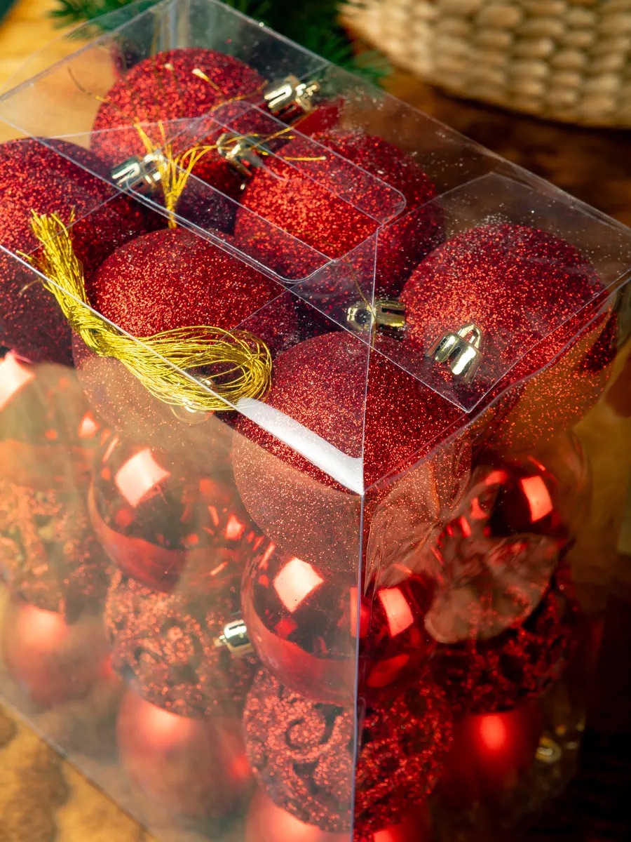 Набор шаров Kaemingk красный - фото 4