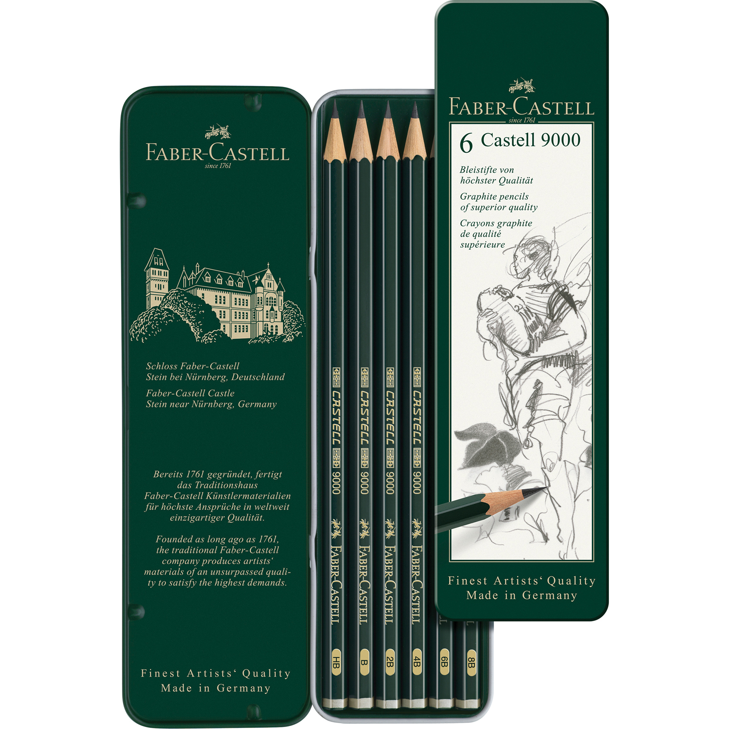 Карандаши чернографитные Faber Castell 6 шт. - фото 4