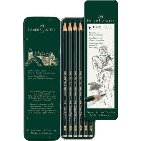 Карандаши чернографитные Faber Castell 6 шт.