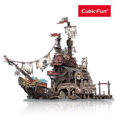 Пазл CubicFun Пиратский корабль Тортуга 3D