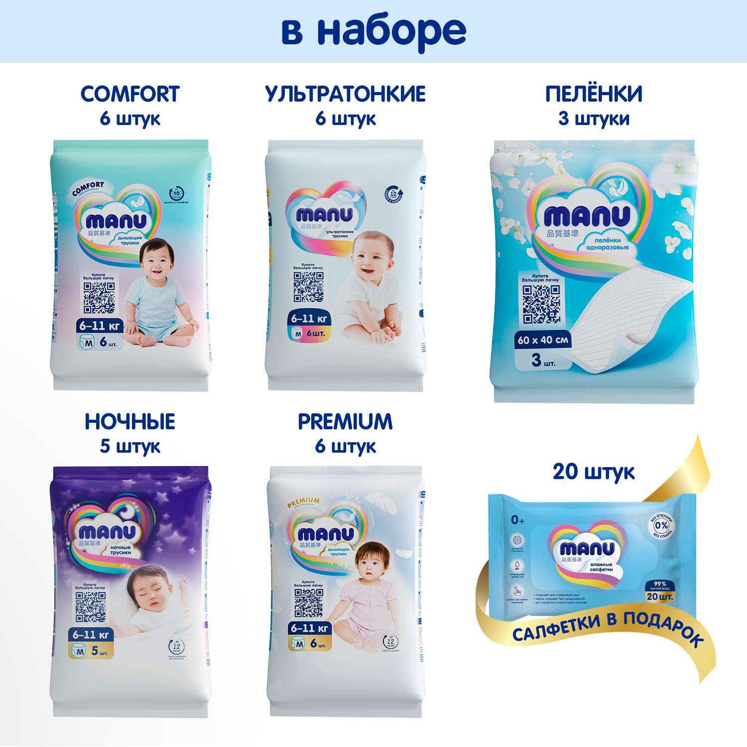 Трусики MANU Микс M (6-11 кг) 23 шт. - фото 5