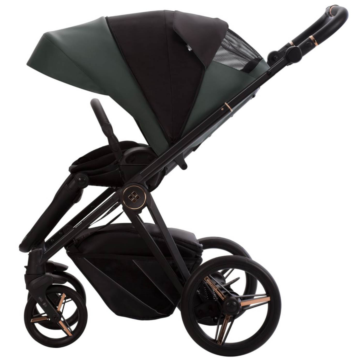 Коляска 2в1 Bebetto Monti Pro 02 Stella т.зеленый зеленый - фото 15