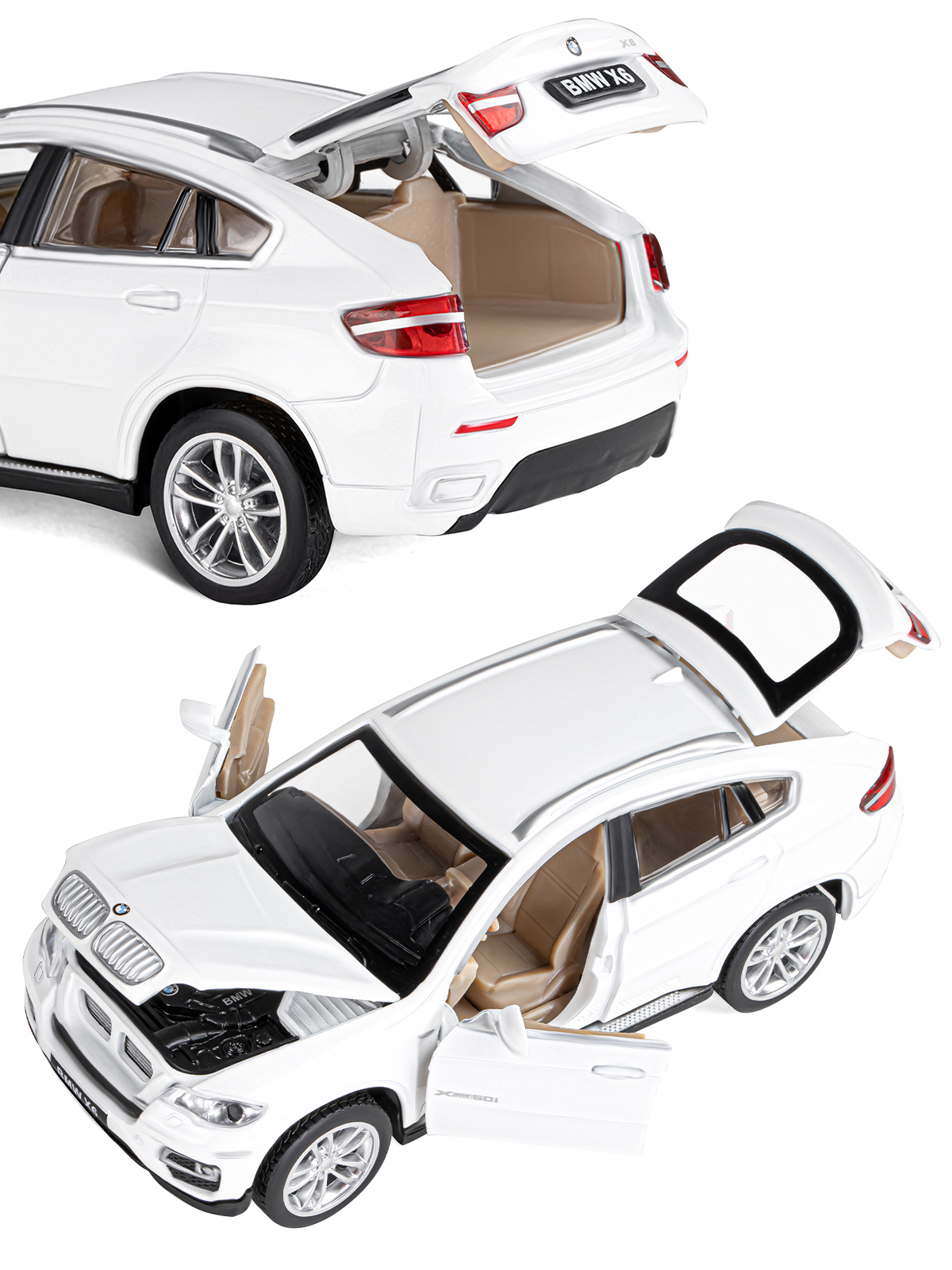 Внедорожник АВТОпанорама BMW X6 1:32 JB1251295 - фото 10