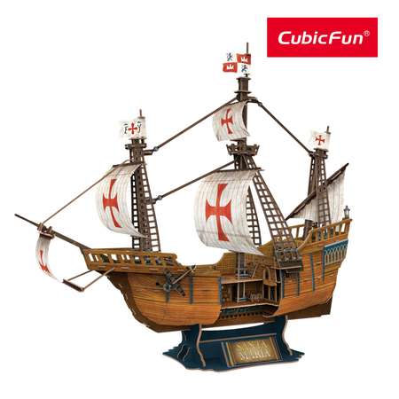 Пазл CubicFun Корабль Санта-Мария 204 детали 3D