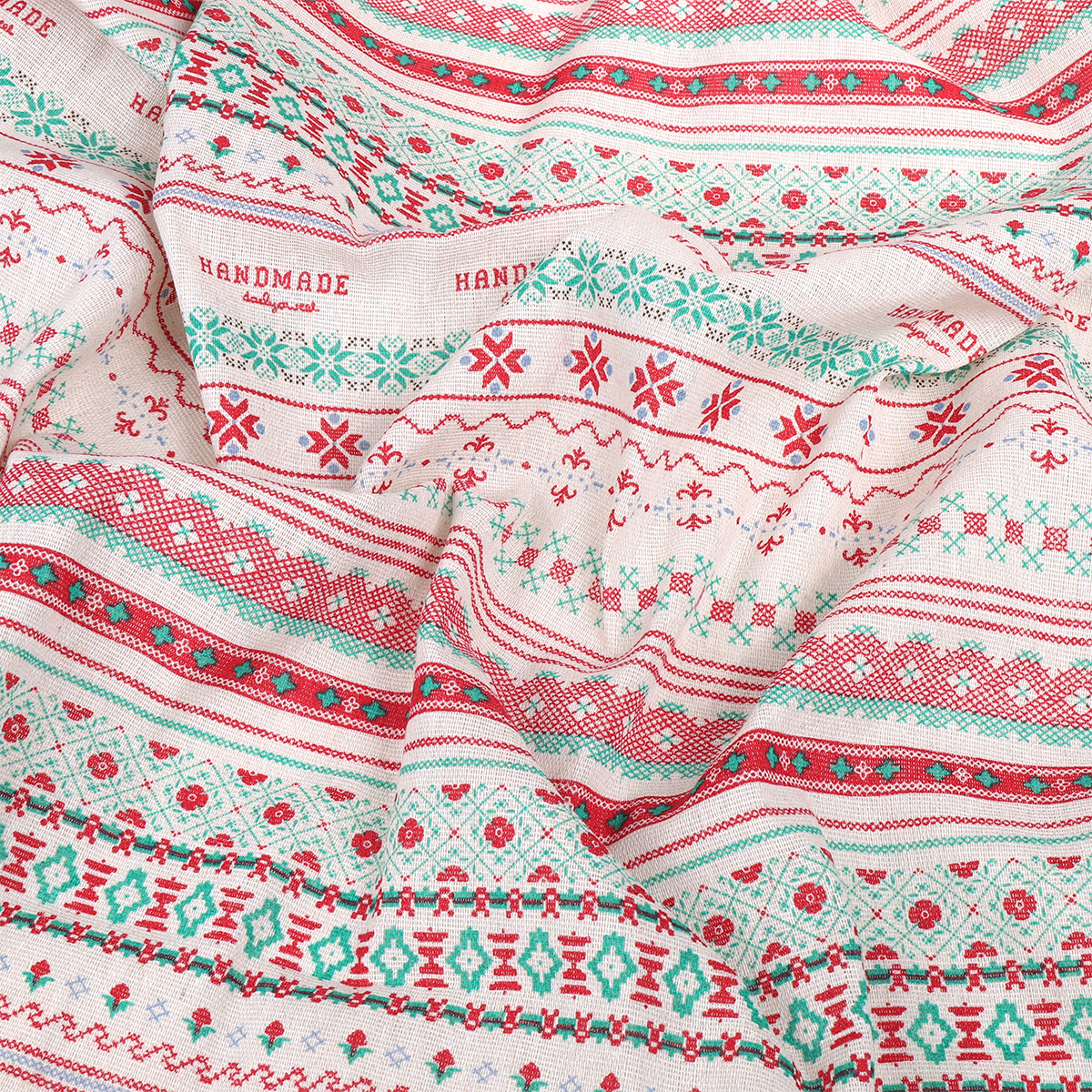 Ткань лен TBY с орнаментом 1.5 х 3 м, цвет бежевый - фото 3