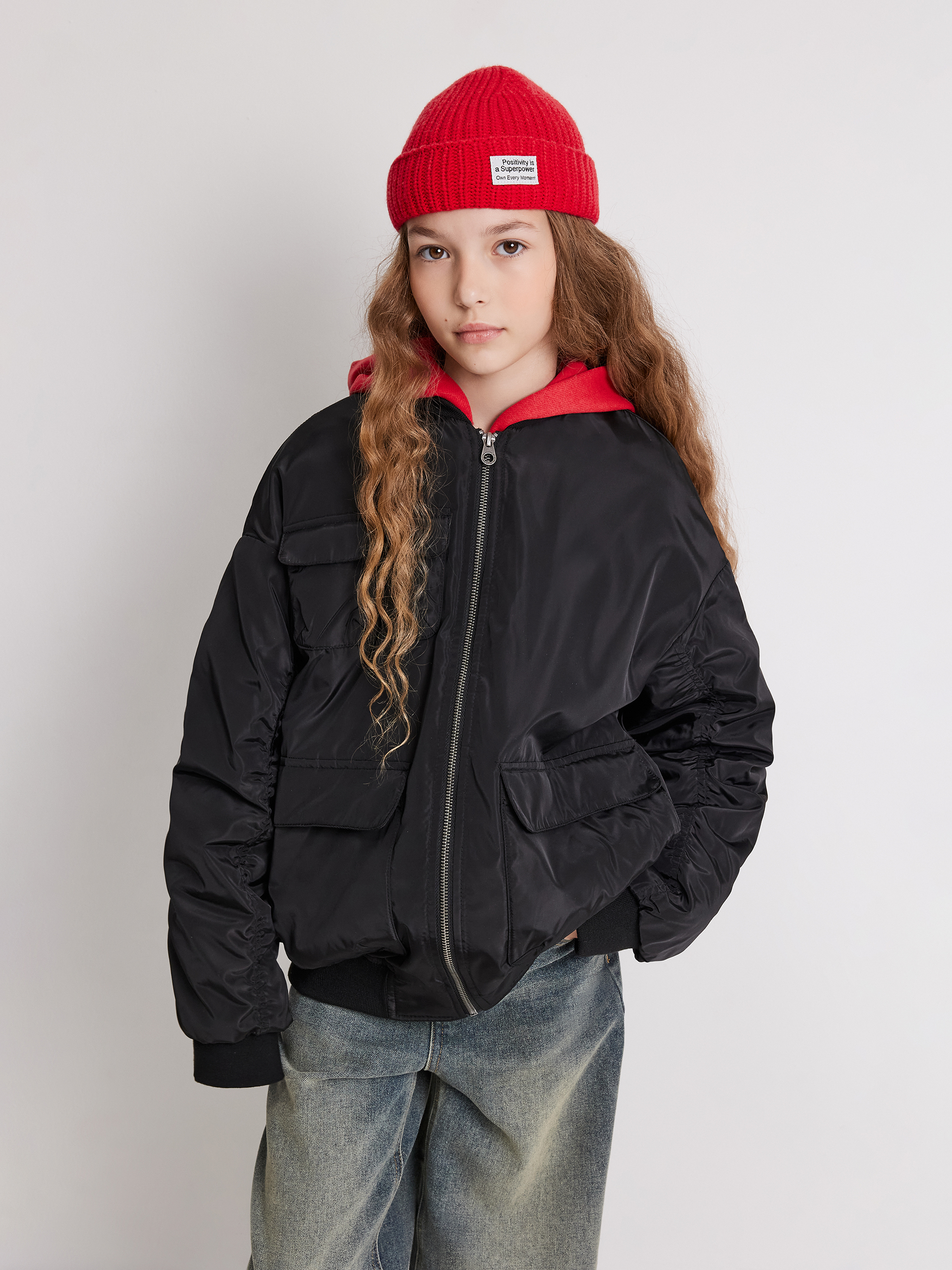 Изображение товара Acoola бомбер для девочек 134: утеплённый, водоотталкивающий, стильный