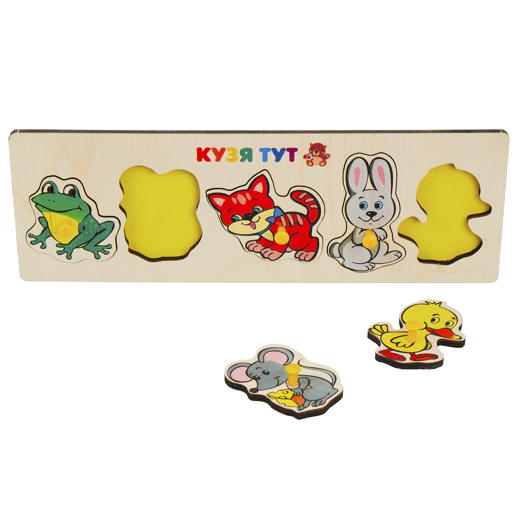 Настольная игра КУЗЯ ТУТ Пазл деревянный - фото 1