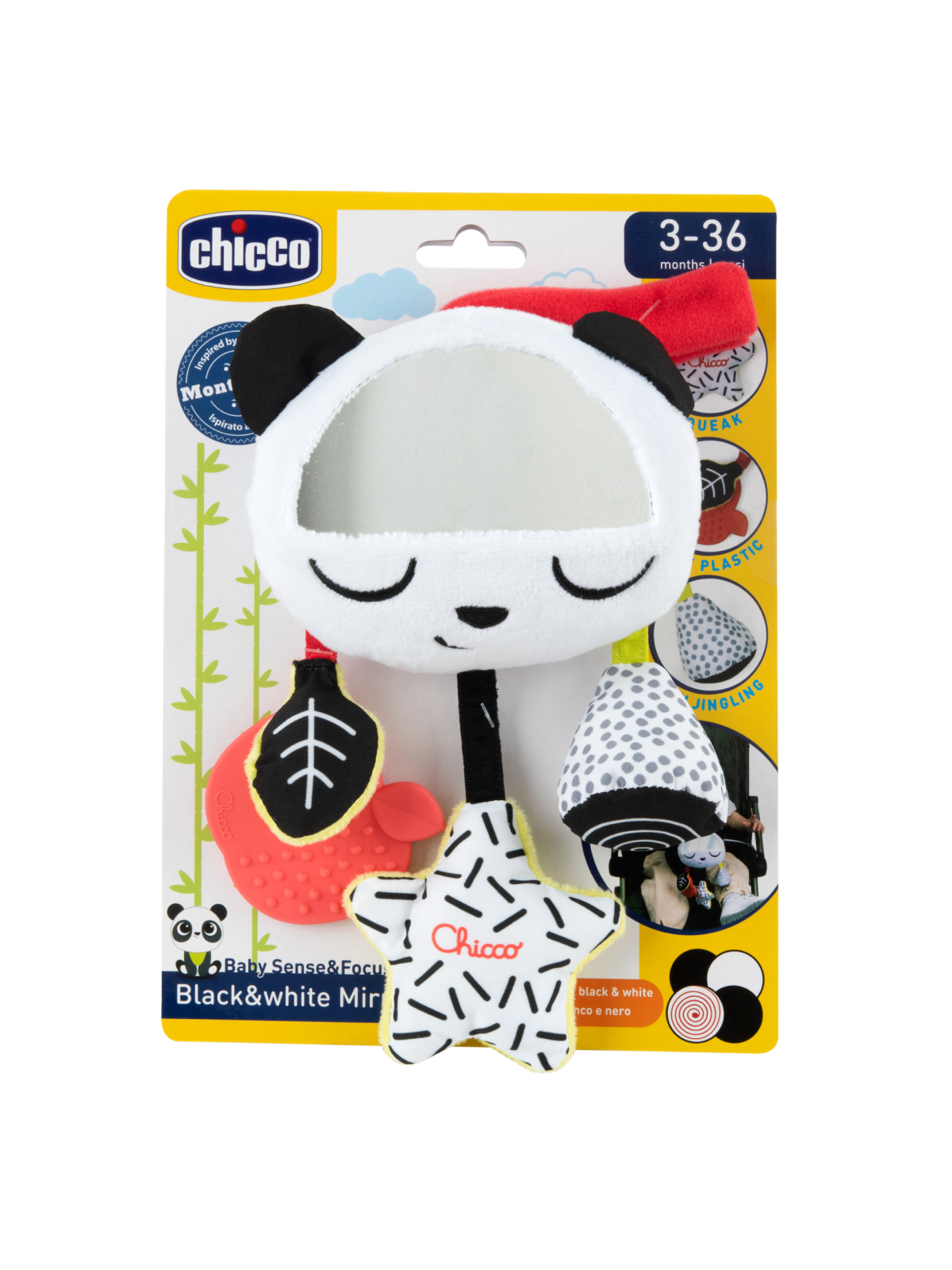 Игрушка Chicco подвеска Чёрно-белые игрушки - фото 6