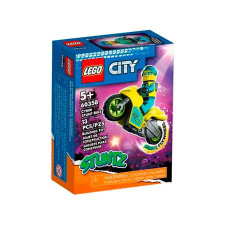Конструктор LEGO City Трюковый кибер-мотоцикл 13 дет.