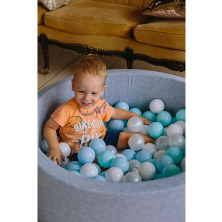 Сухой бассейн Boobo.kids 85х30 см 150 шаров серый меланж