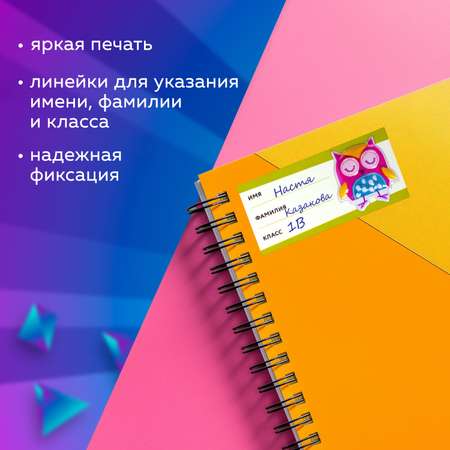Наклейки Юнландия Совы 12 шт.