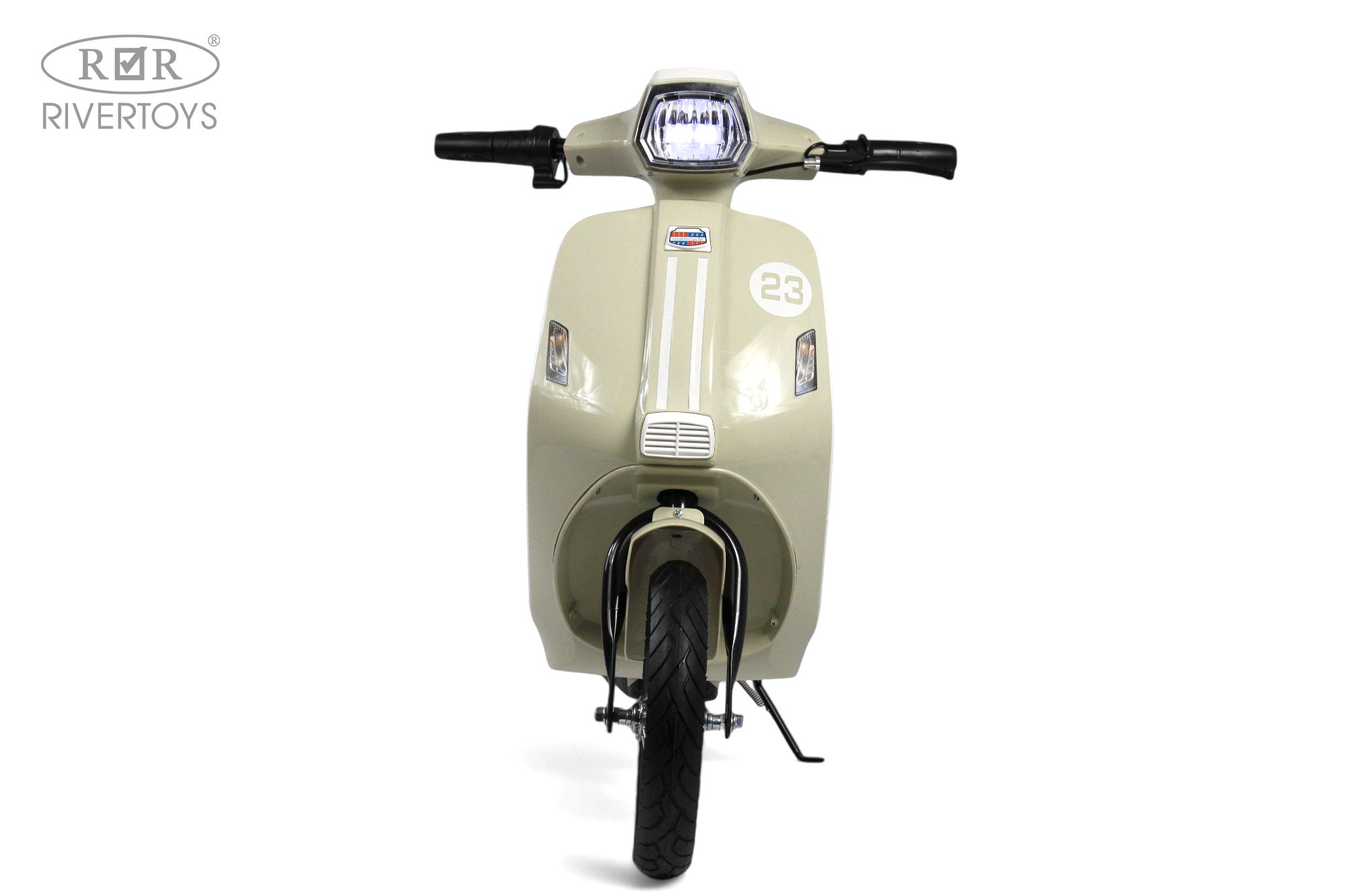Электромотоцикл RIVERTOYS A111AA-MOTO-BEIGE - фото 2
