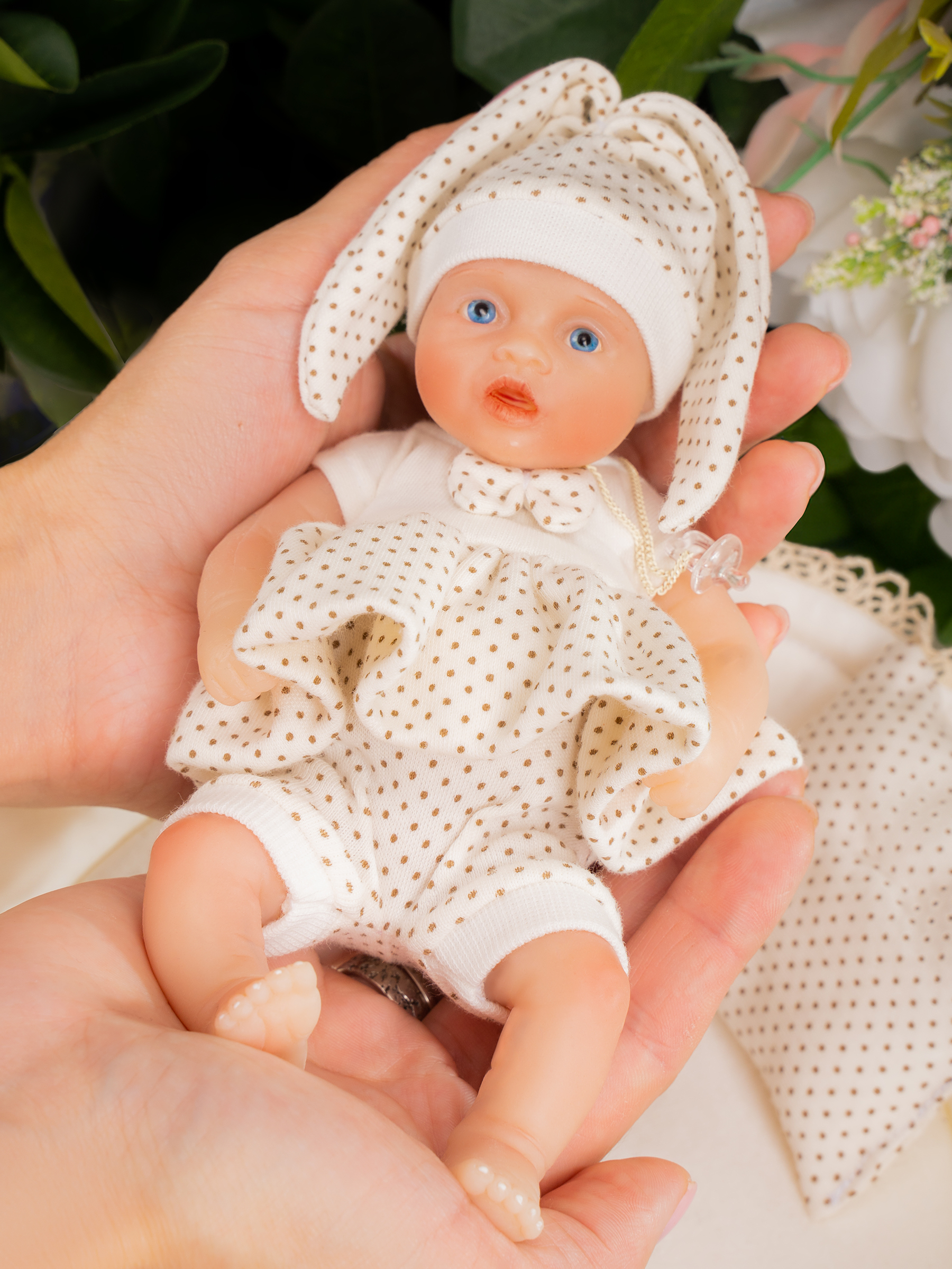 Кукла мини Magic Manufactory Magic baby Пупс реборн девочка высота 19 см 4631162180901 - фото 1