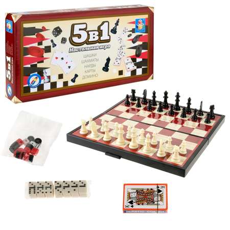Настольная игра 1TOY Шашки шахматы нарды