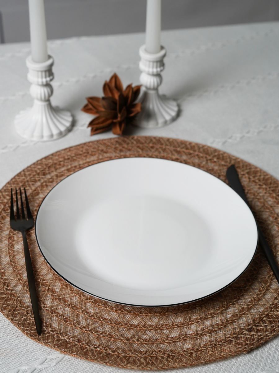 Набор тарелок OLAFF обеденных из стеклокерамики 25 см 6 шт - фото 2