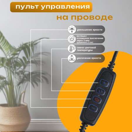 Торшер напольный SVih черный 10Вт 500Лм