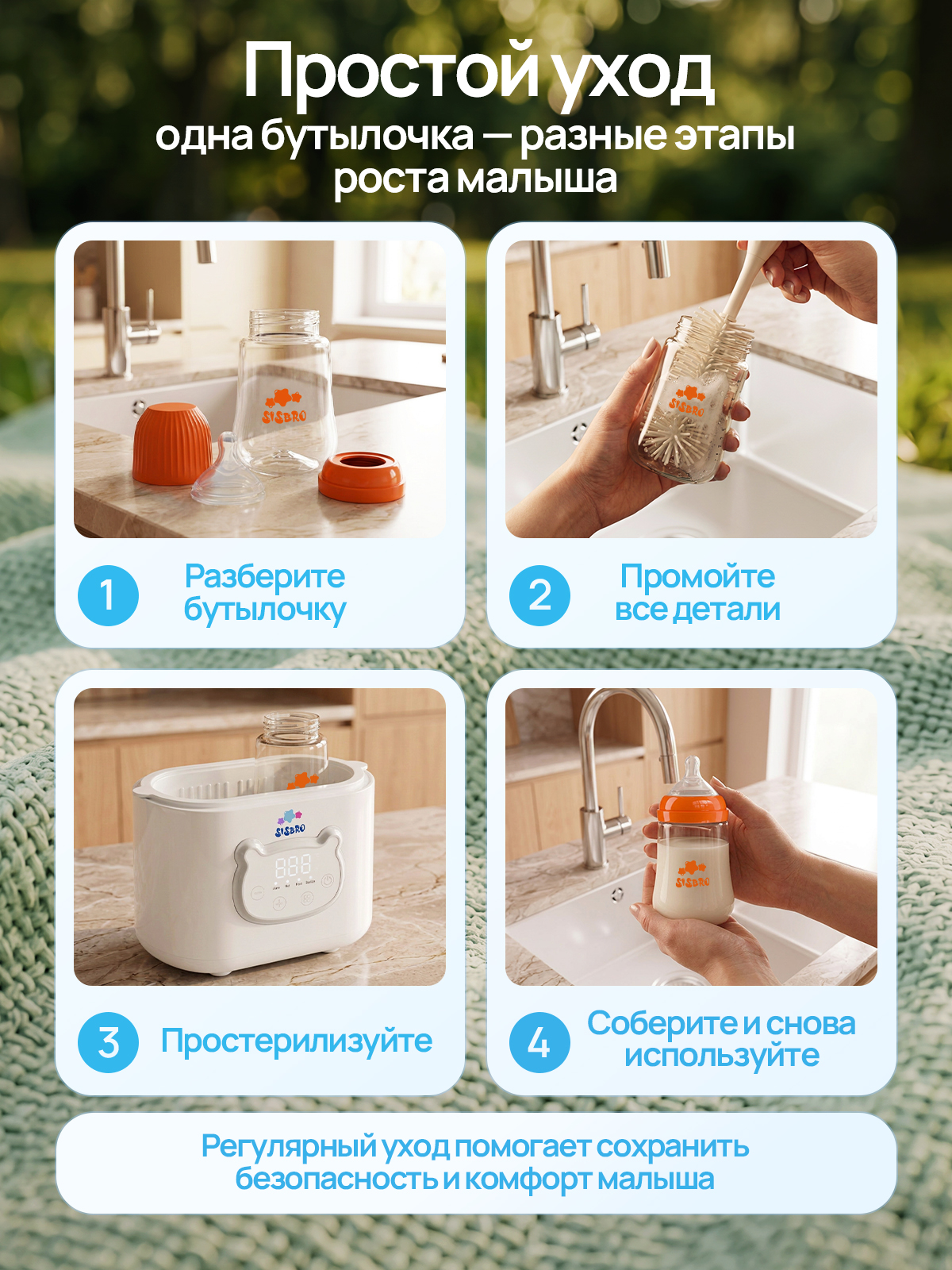 Бутылочка SISBRO 240 мл - фото 6