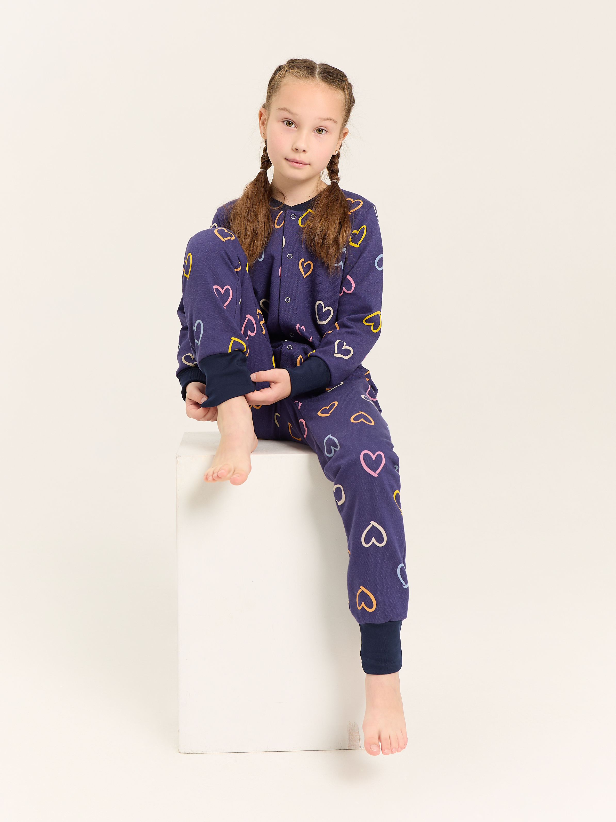 Пижама Весёлый человечек Д00201П/Сердца - фото 8