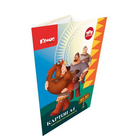 Цветной картон Комус 10 лист.
