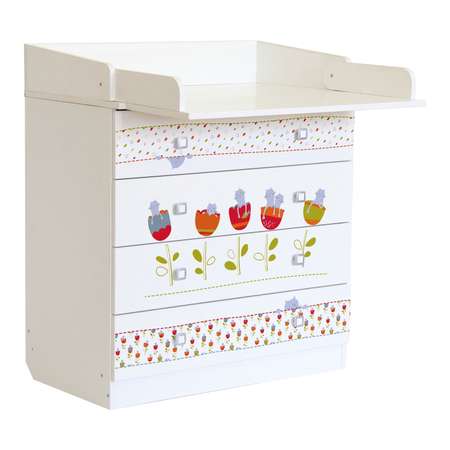 Комод Polini kids Simple 1580 Сонные котята Белый