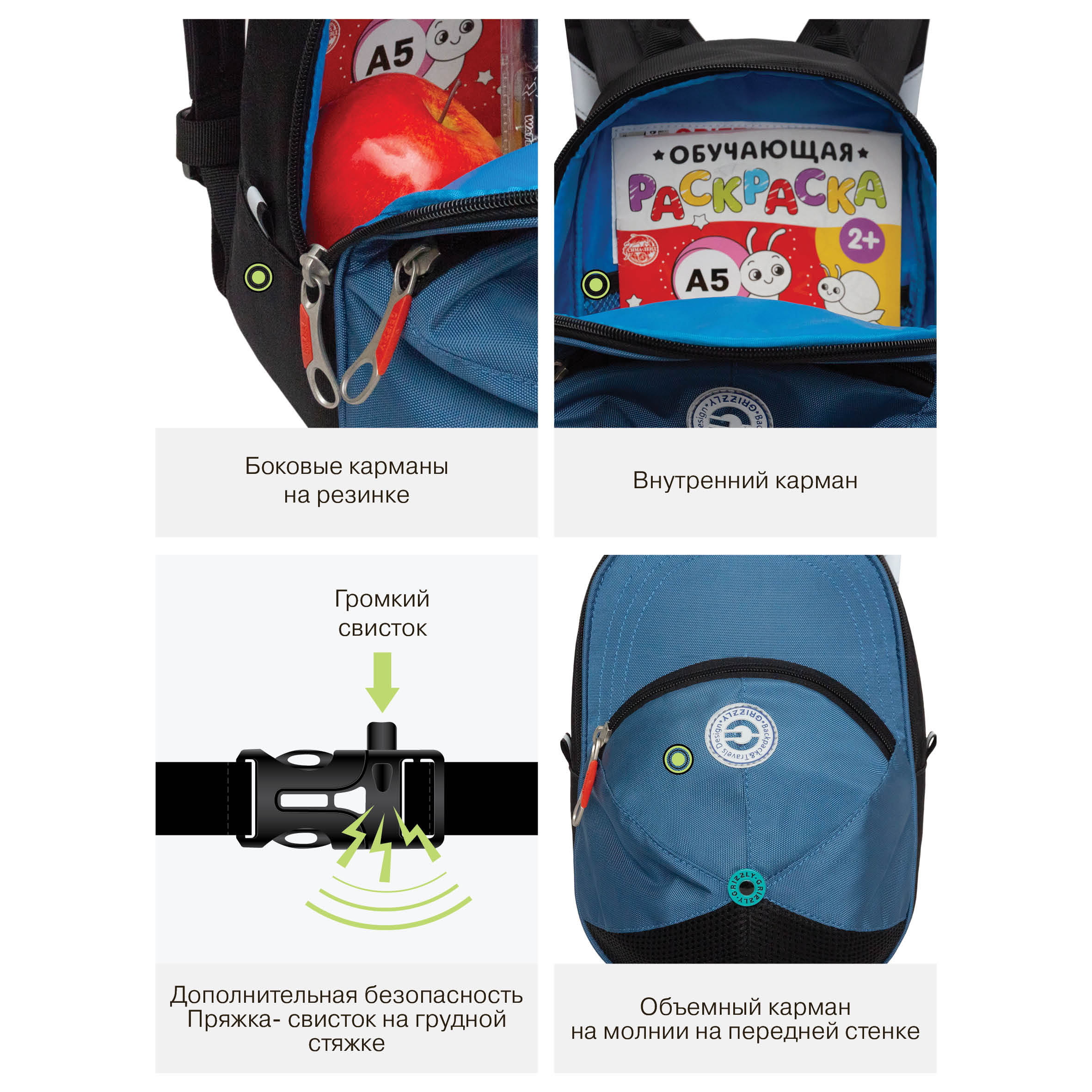 Рюкзак дошкольный Grizzly детский - фото 12