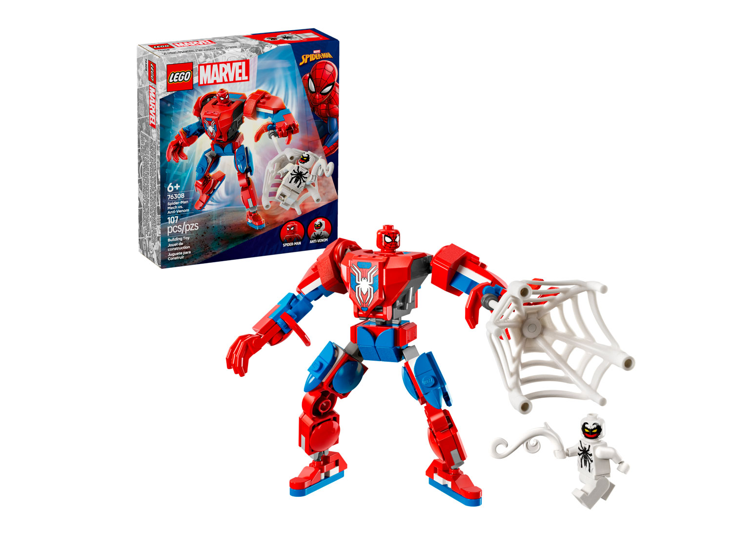 Конструктор LEGO Marvel Super Heroes Spider-Man против Анти-Венома 107 дет. - фото 1