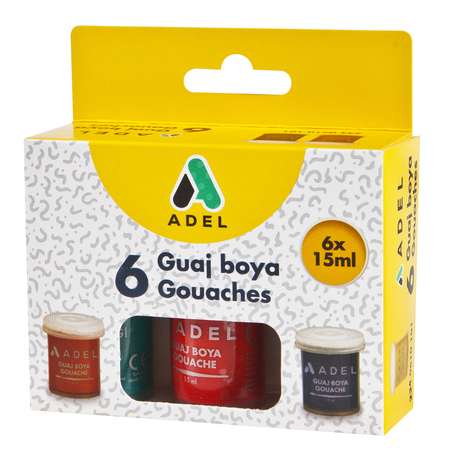 Краски гуашь Adel 6 цв.