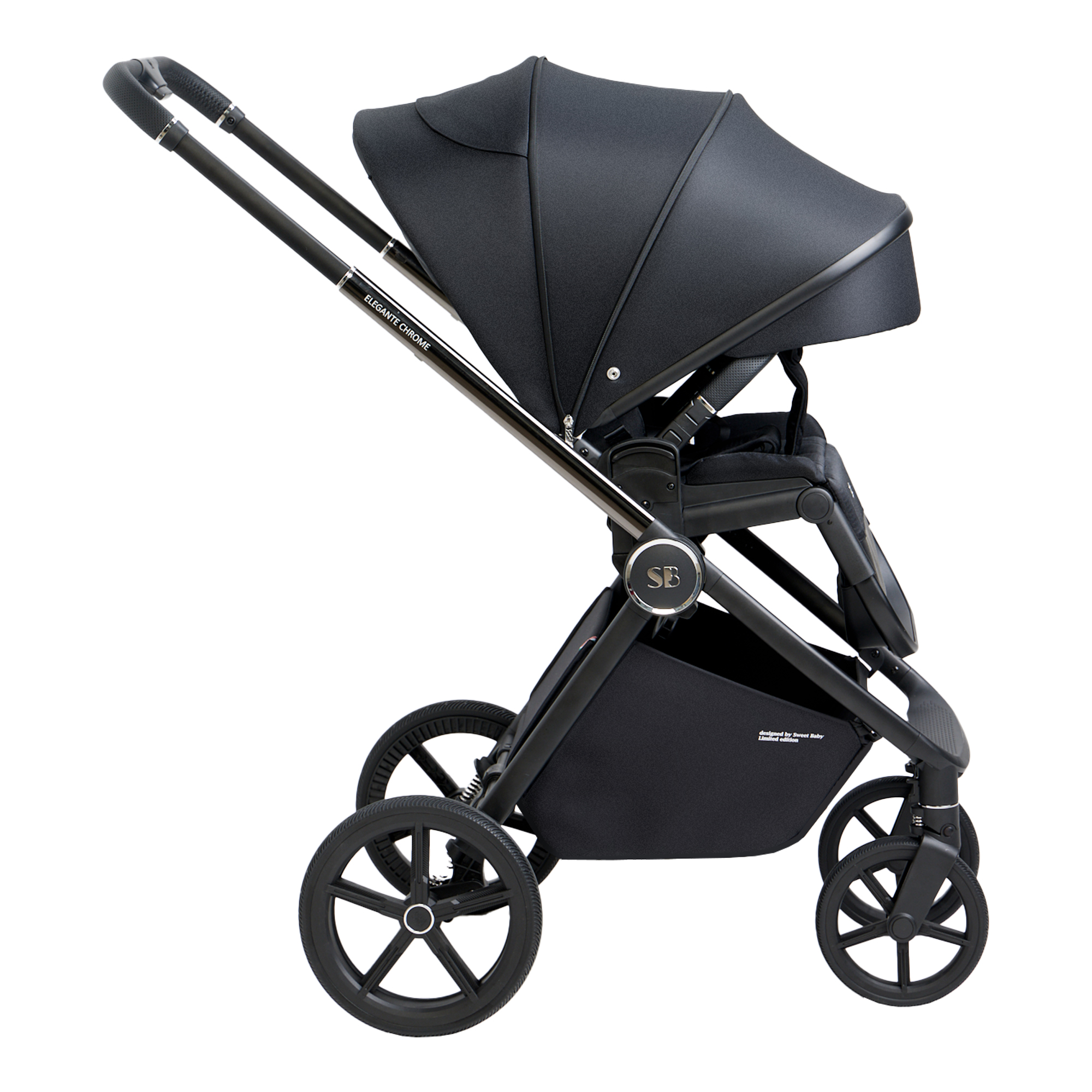 Коляска 3в1 Sweet Baby Elegante Chrome Black черный - фото 41