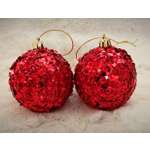 Набор Шар с пайетками красный 2шт"6см Магия праздника MAG1902-G1