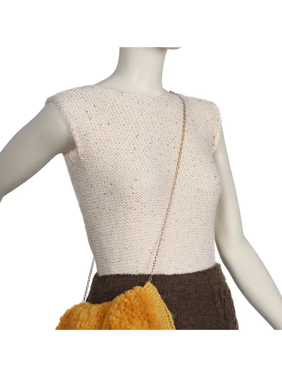 Пряжа ВЯЗЬ для вязания Праздничная 100 гр 160 м 3 мотка 07 золото - фото 9