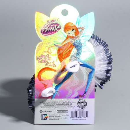 Бант для волос WINX Набор из 2 штук белые с синими элементами 7 сантиметров Winx