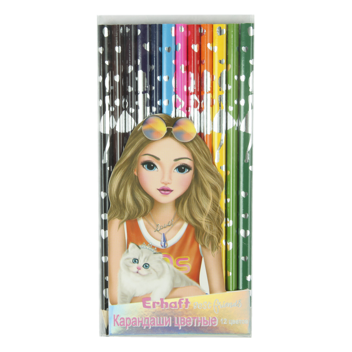 Карандаши цветные Erhaft 12 шт. - фото 1