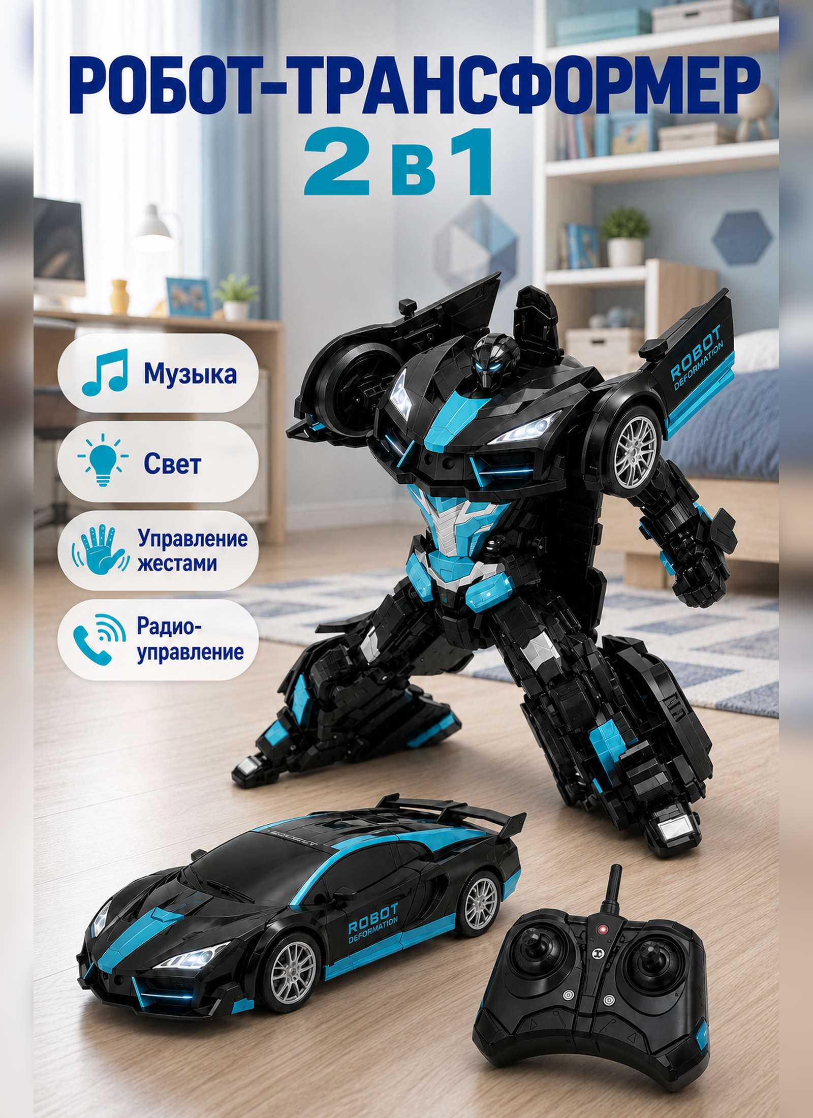 Робот РУ TrendToys трансформер - фото 1