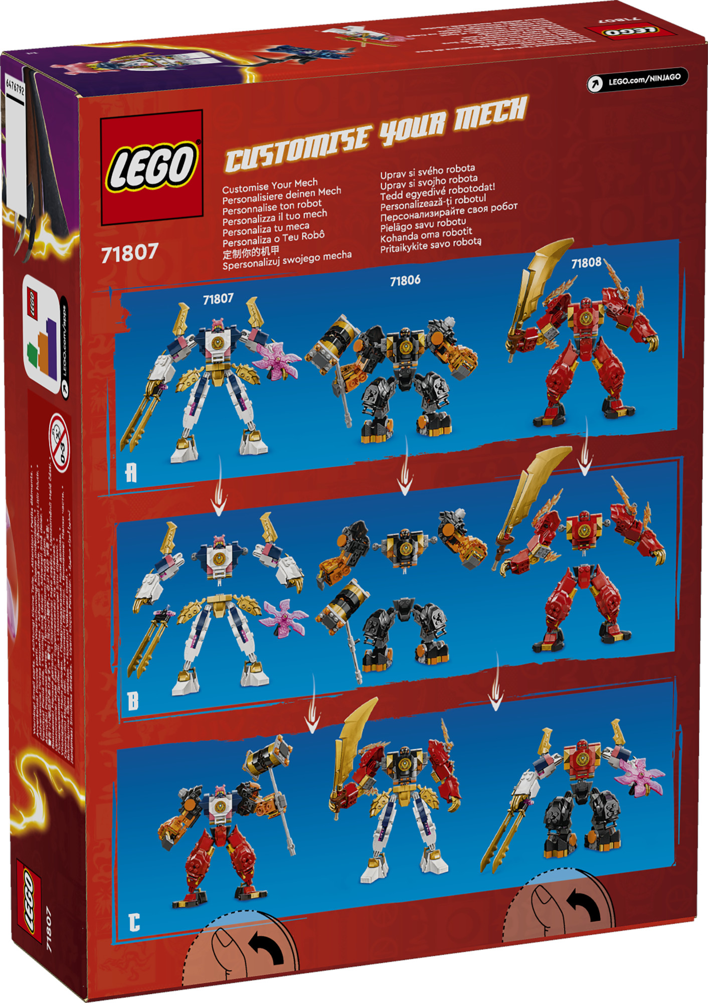 Конструктор LEGO NINJAGO Soras Elemental Tech Mech 209 дет. - фото 4