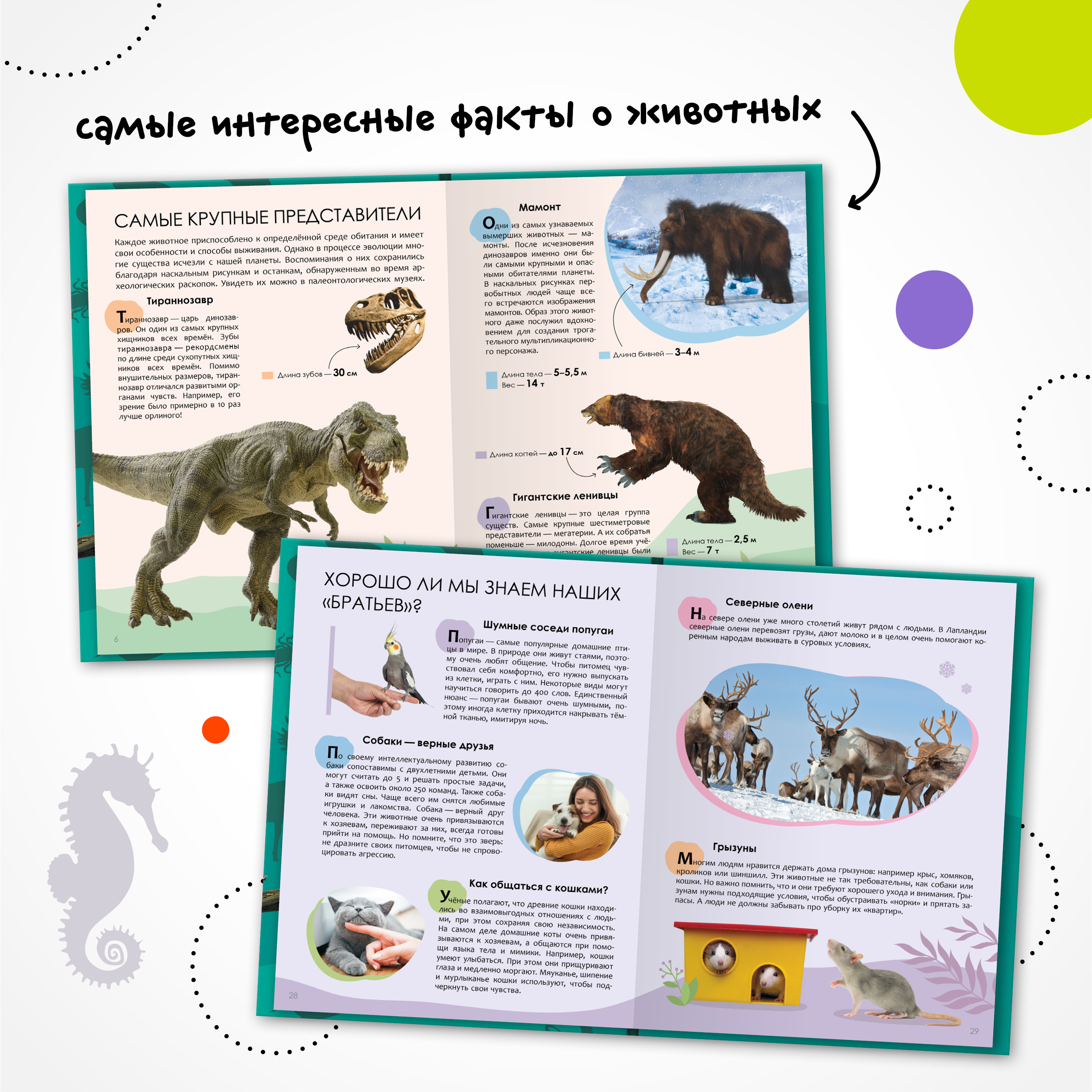 Набор МОЗАИКА kids Детские энциклопедии о животных (Животные, Красеая книга) - фото 3