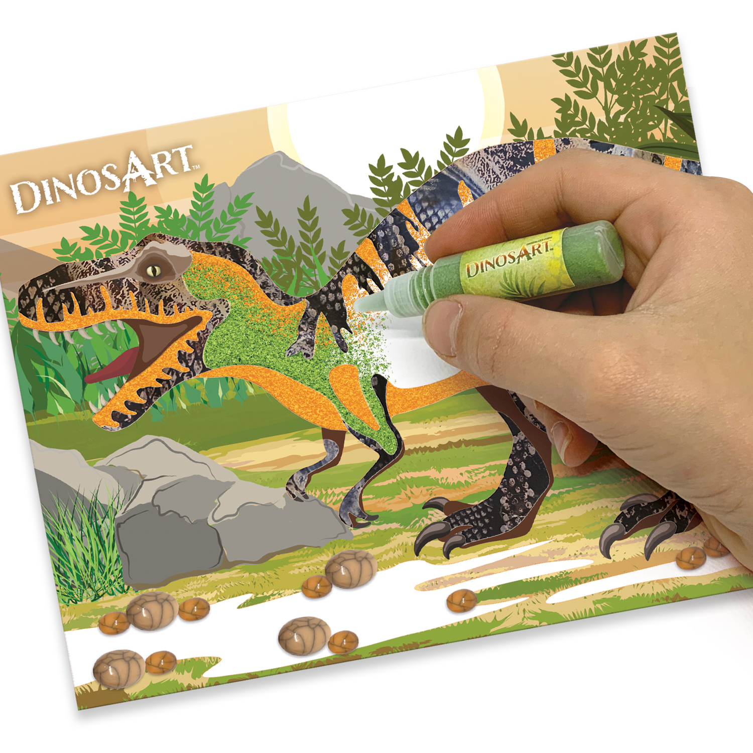 Набор для творчества DinosArt аппликация - фото 4