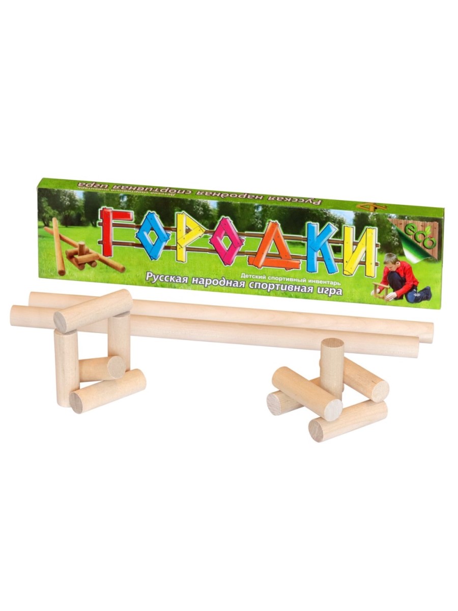 Набор игр ТЕБЕ ИГРУШКА Городки 49 см + Набор Цветок - фото 2
