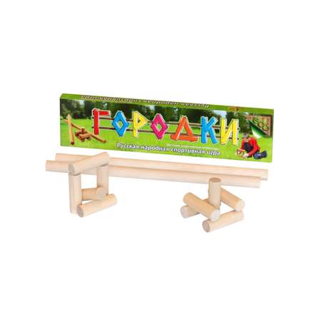 Набор игр ТЕБЕ ИГРУШКА Городки 49 см + Набор Цветок