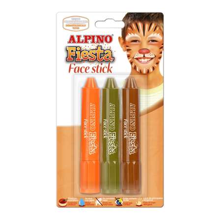 Аквагрим ALPINO Face Stick карандаши-мелки 3 цв.