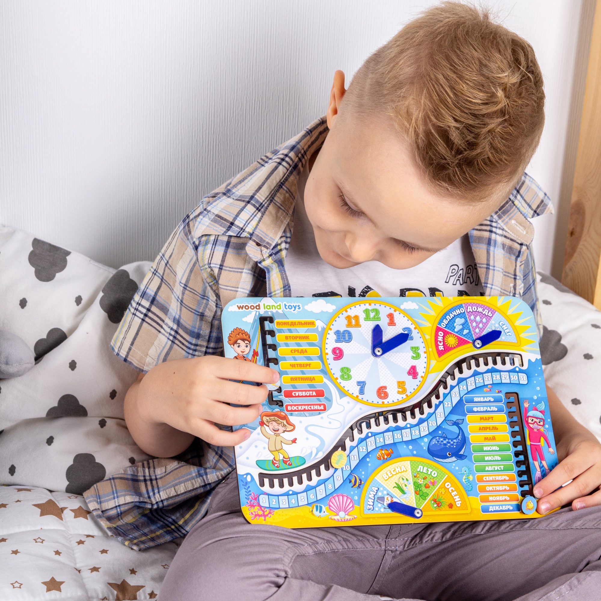 Игрушка WOODLANDTOYS бизиборд Увлечения - фото 11