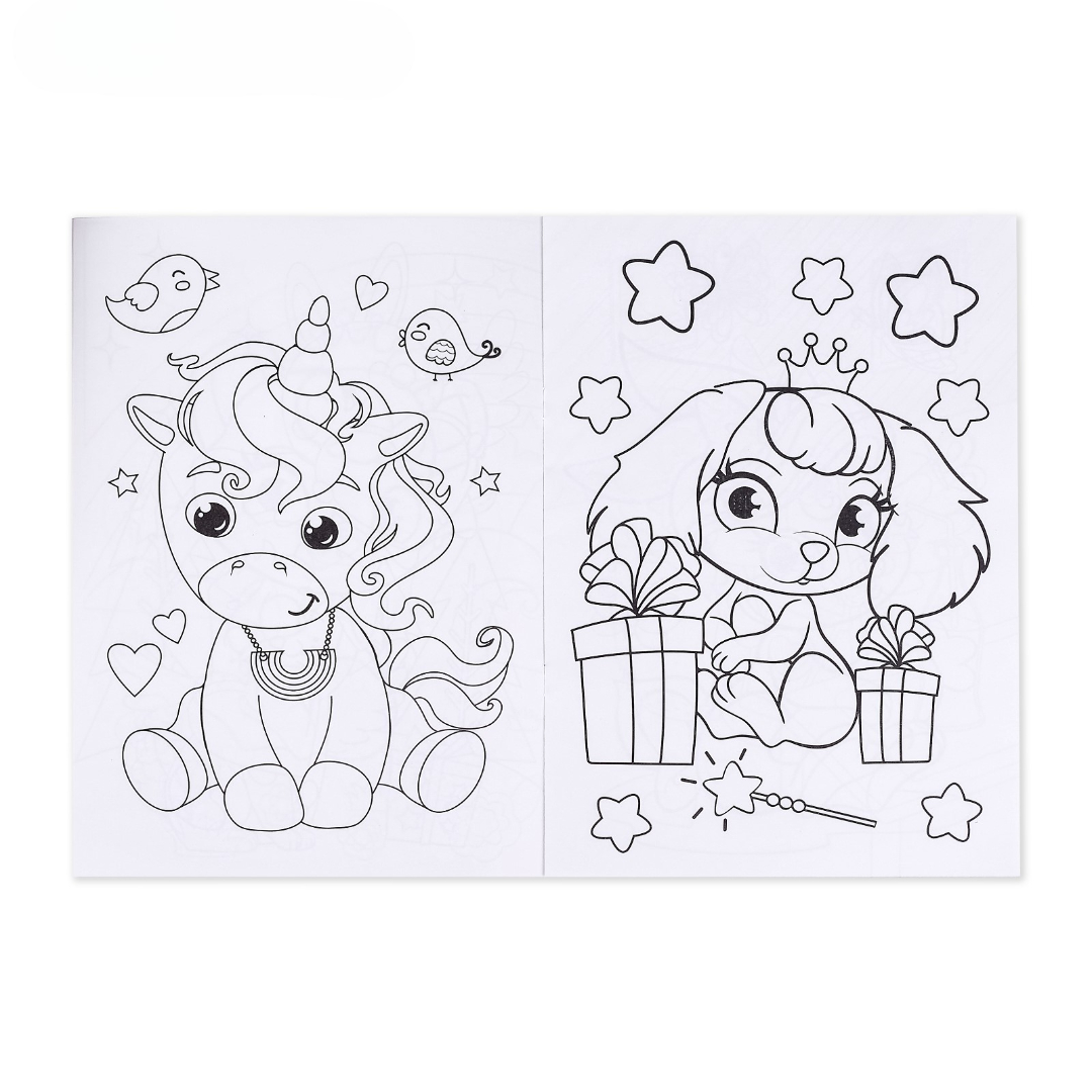 Раскраска Буква-ленд для девочек А4 Милые зверюшки 16 стр - фото 2
